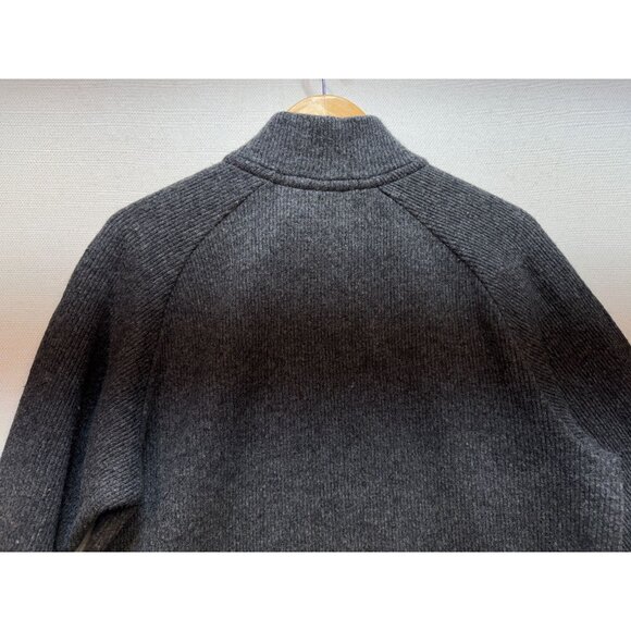 EMS Womens Wool Blend Pullover Sweater Knit Long Sleeve Sz M Gray 1/4 Zip - Picture 12 of 12